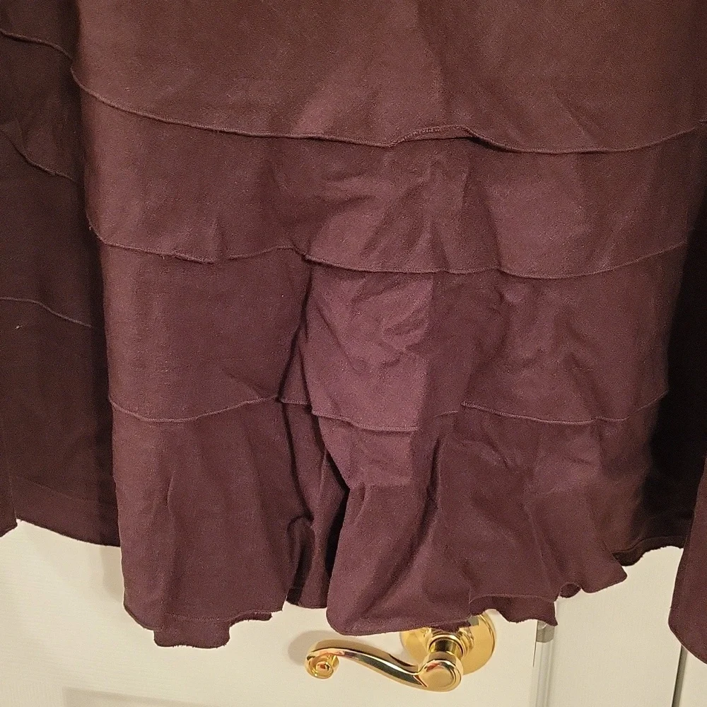 Brown Ruffled Skirt - Picture 2 of 4